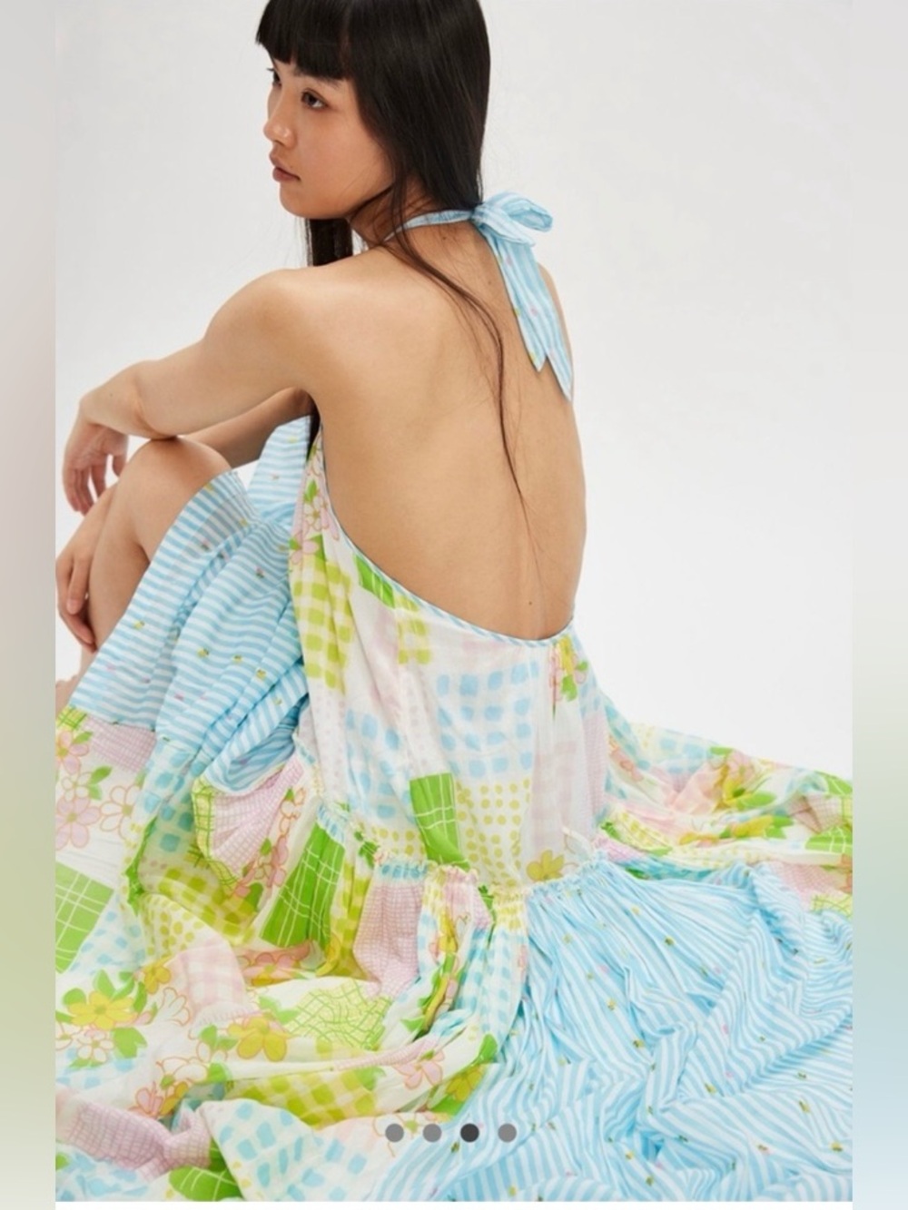 NWT Free People Patched and Pretty Midi Dress